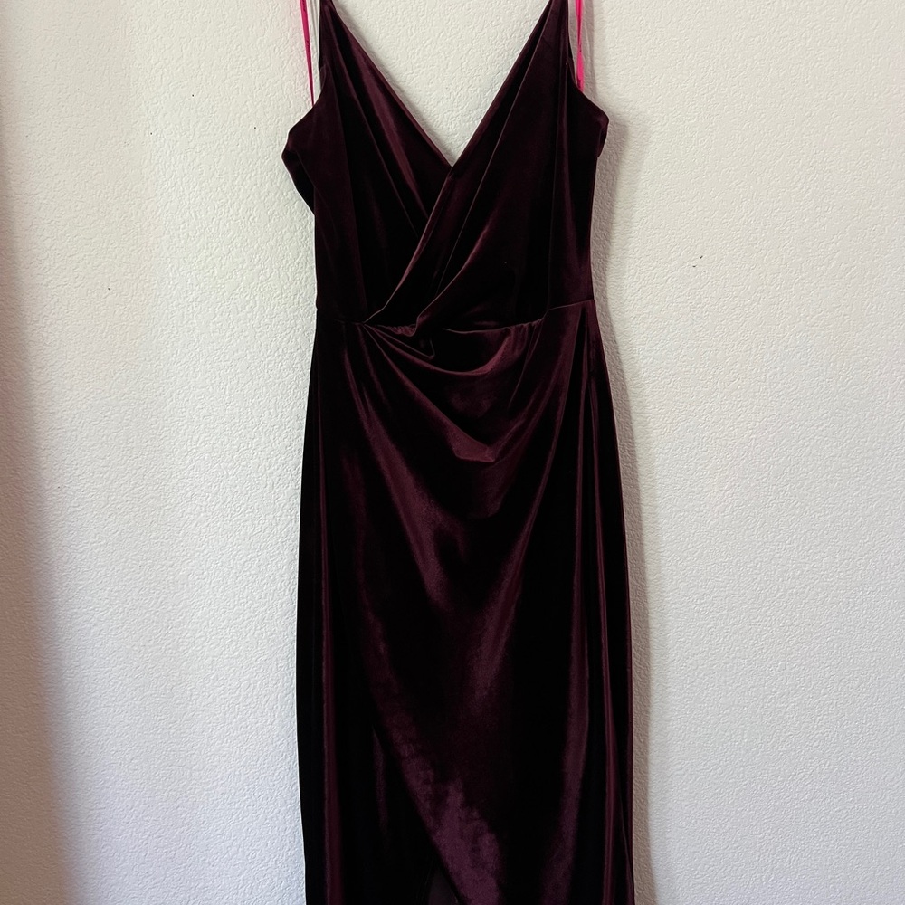 Betsey Johnson Burgundy Velvet Dress Size 6